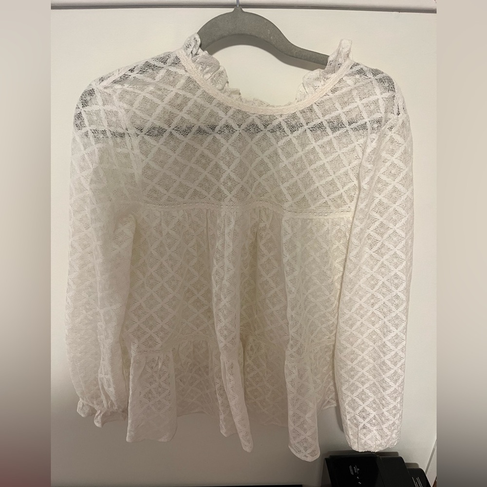 Sezane lace blouse, size 38